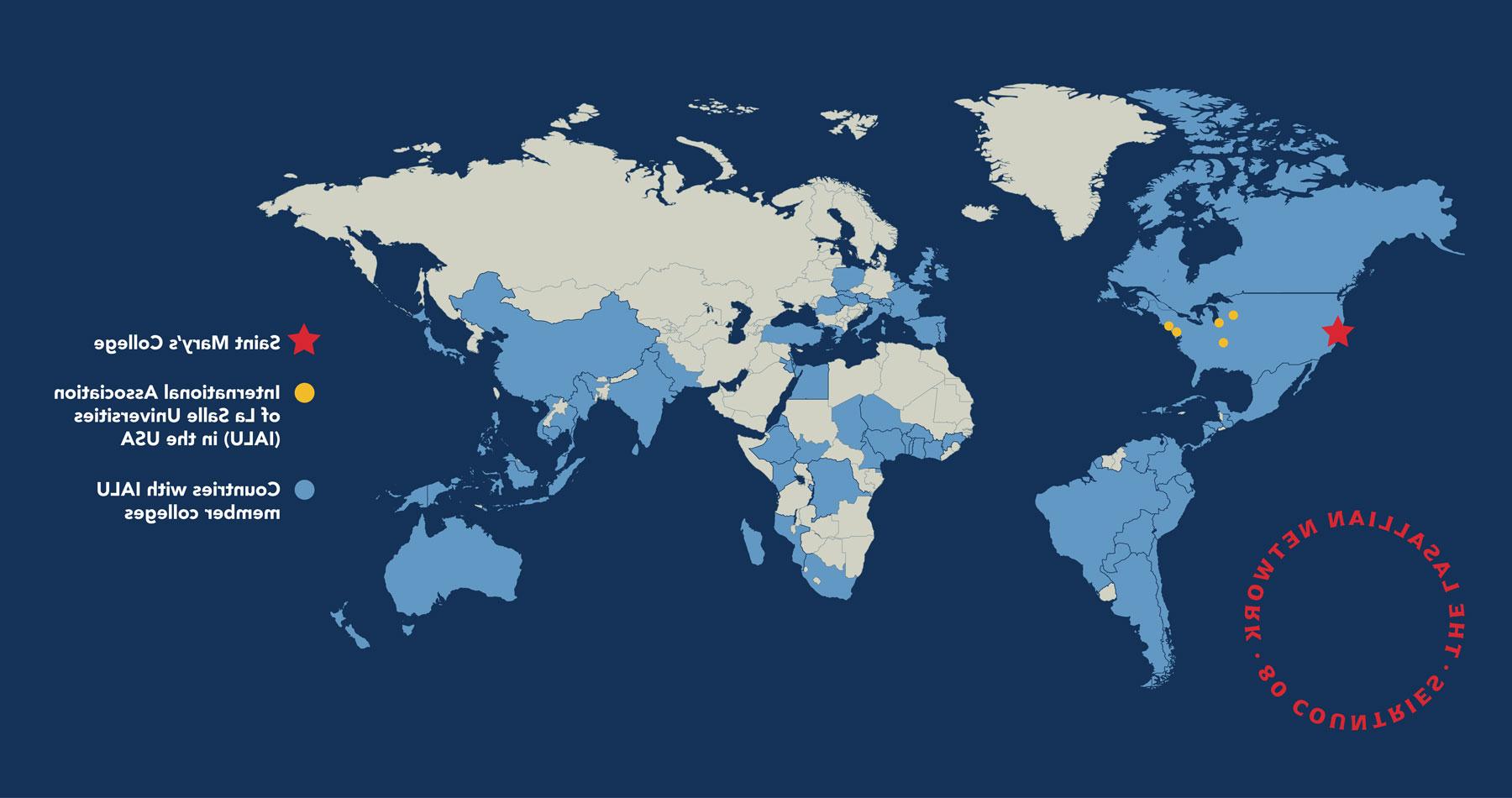 International Association of La Salle Universities World Map