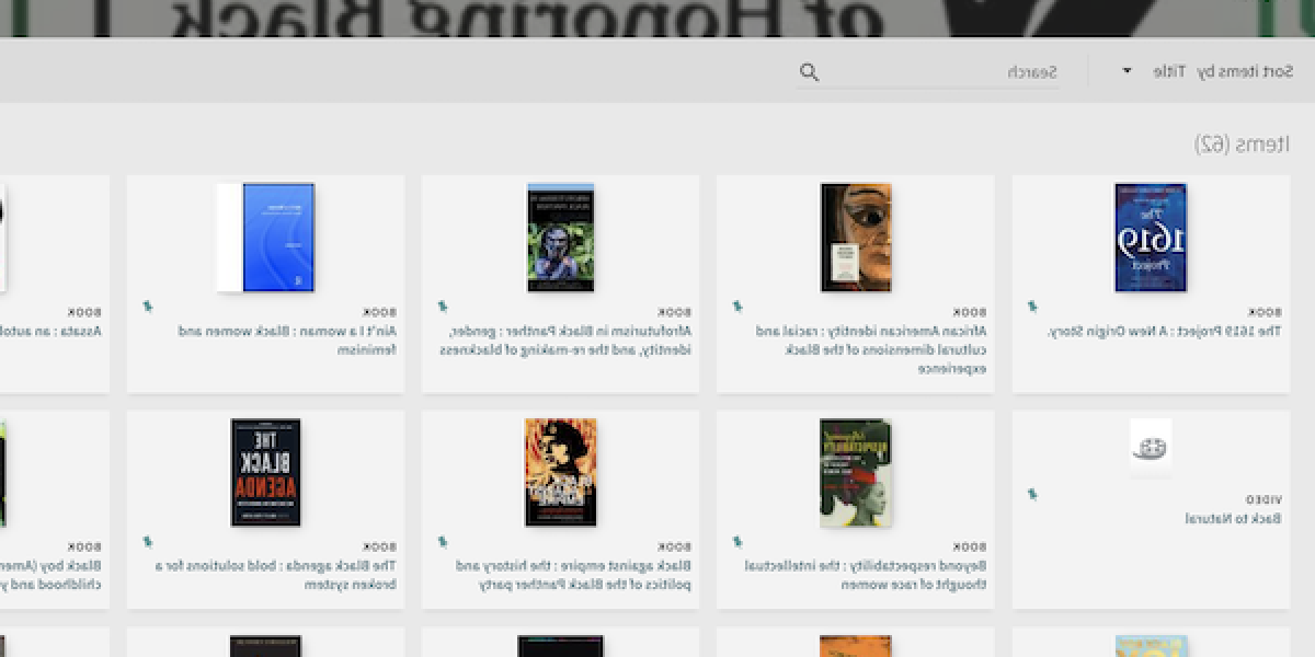 screen capture of the online library collection